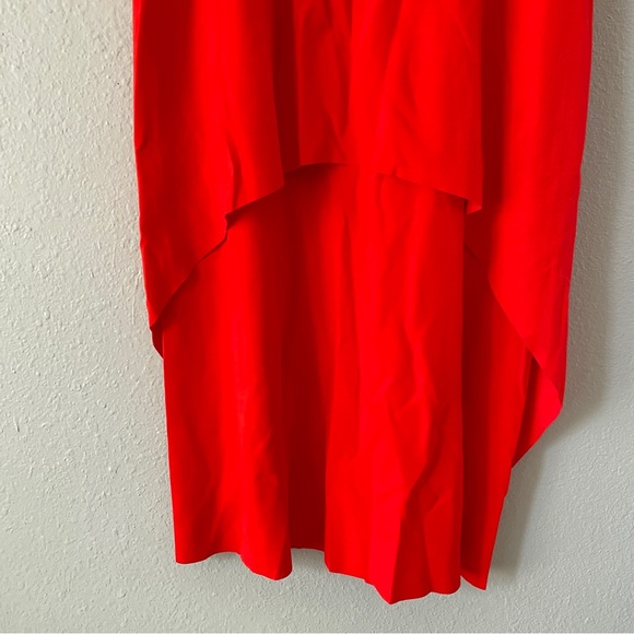 COS Circle Cut Asymmetrical Layered Red Dress XS - Picture 4 of 10